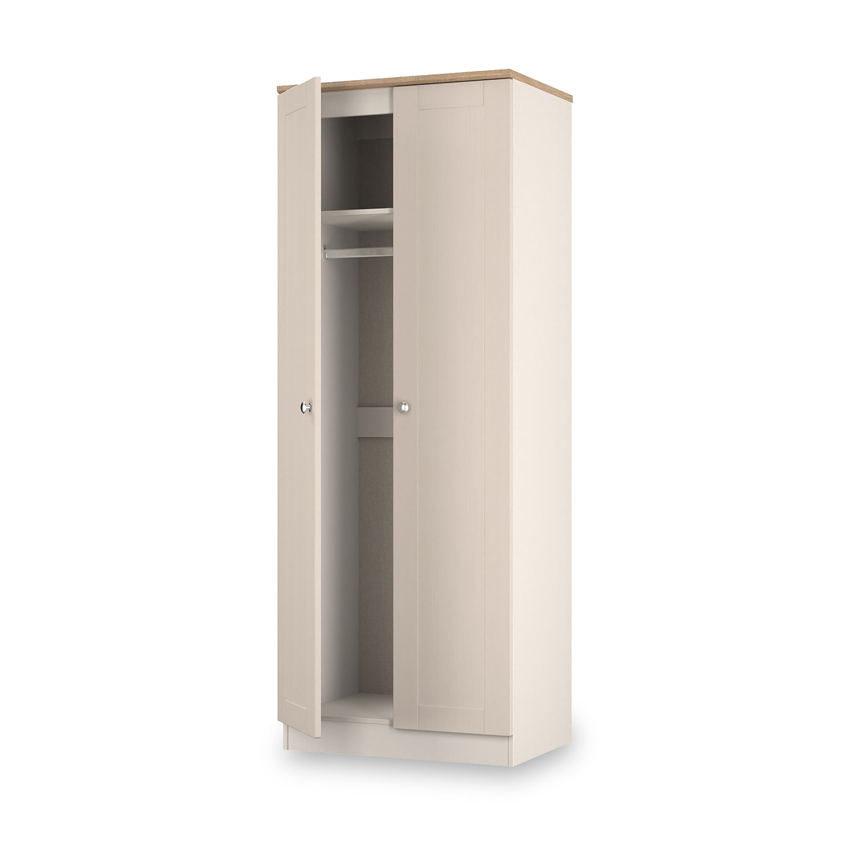 Marlowe Double Wardrobe Cashmere Oak from Roseland Furniture