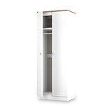 Marlowe Double Wardrobe White Oak from Roseland Furniture