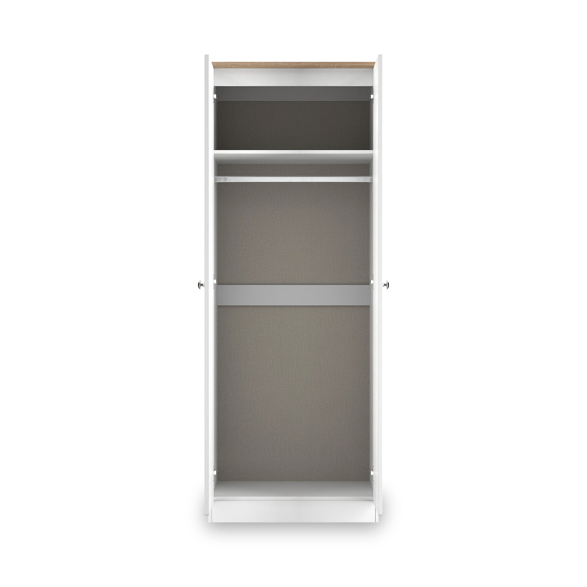Marlowe Double Wardrobe White Oak from Roseland Furniture
