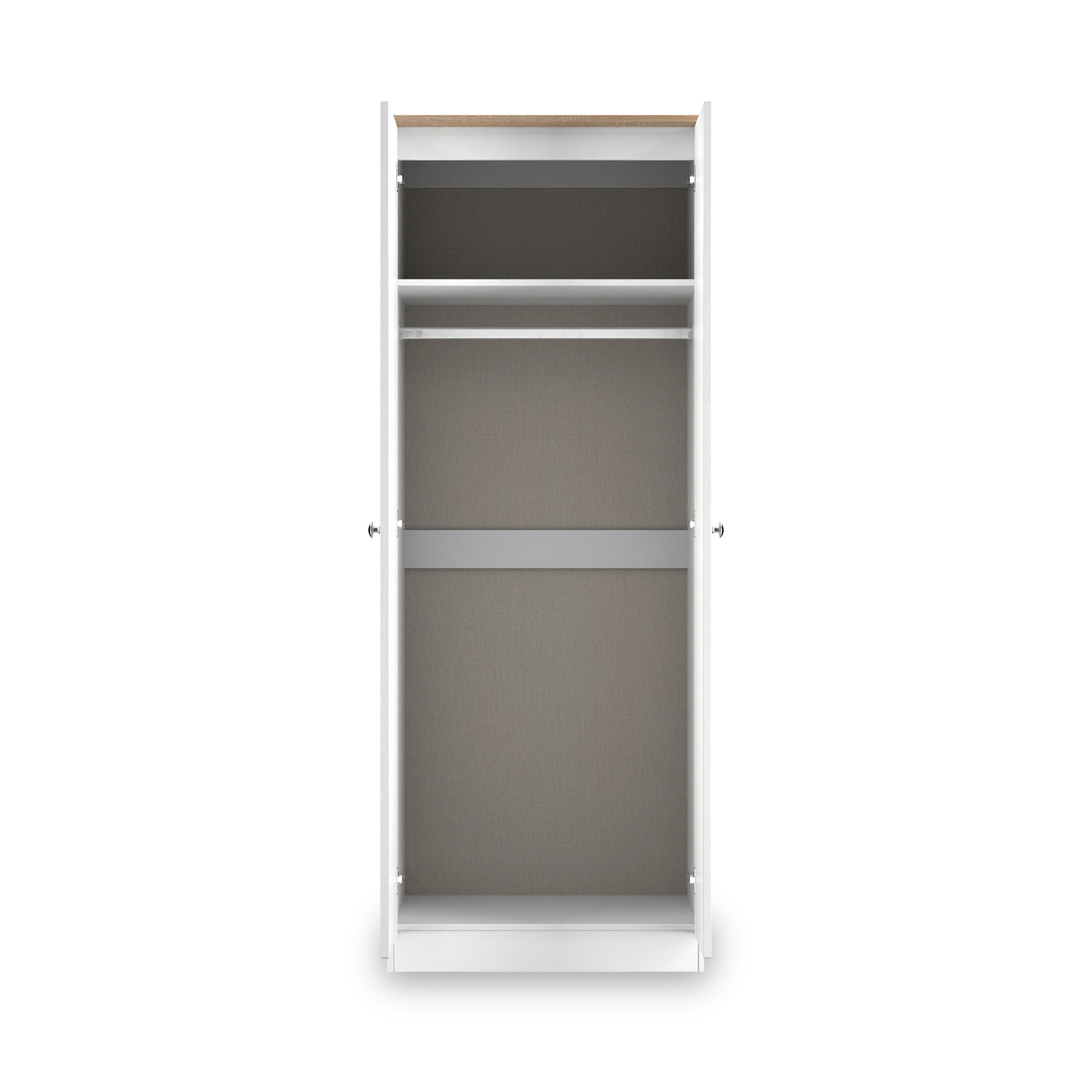 Marlowe Double Wardrobe White Oak from Roseland Furniture