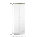 Marlowe Double Wardrobe White Oak from Roseland Furniture
