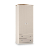 Marlowe Double Wardrobe With Drawers Cashmere Oak from Roseland Furniture
