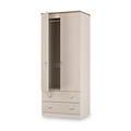 Marlowe Double Wardrobe With Drawers Cashmere Oak from Roseland Furniture