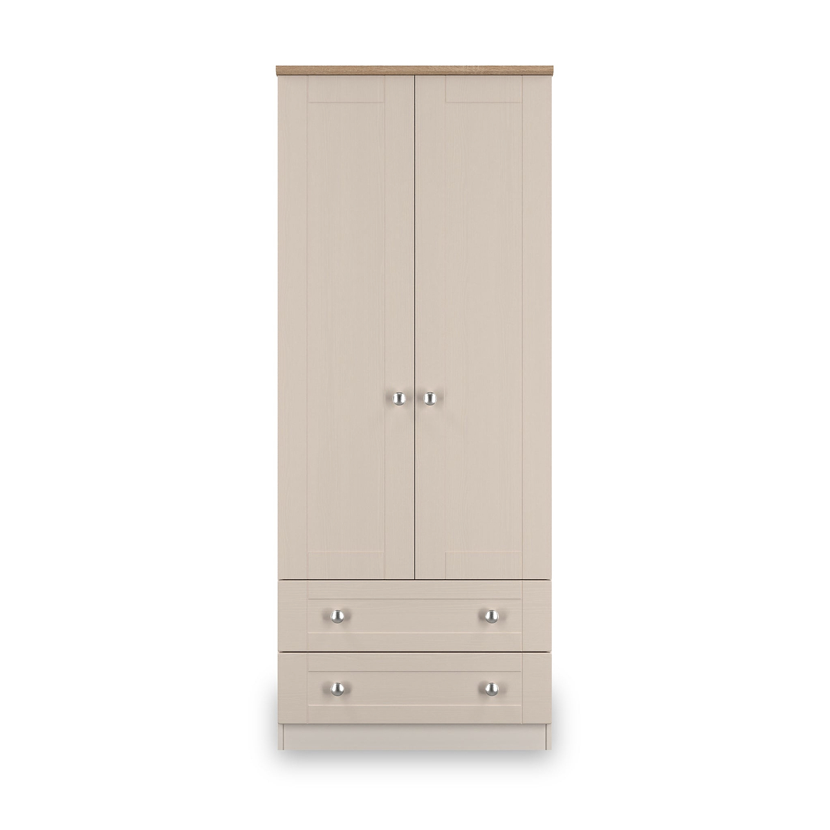 Marlowe Double Wardrobe With Drawers Cashmere Oak from Roseland Furniture