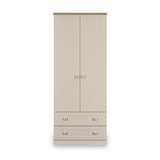 Marlowe Double Wardrobe With Drawers Cashmere Oak from Roseland Furniture
