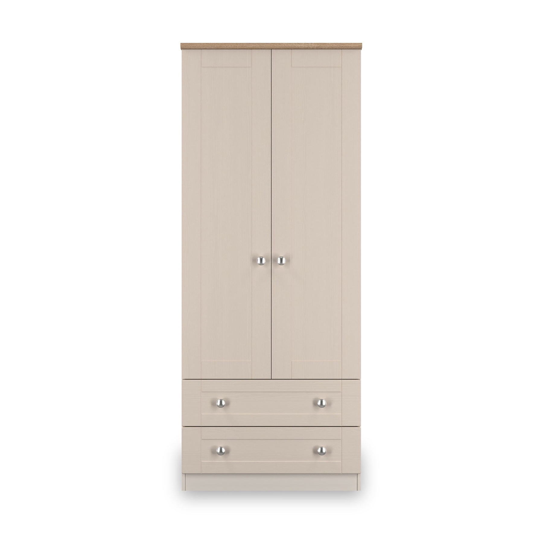 Marlowe Double Wardrobe With Drawers Cashmere Oak from Roseland Furniture