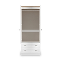 Marlowe Double Wardrobe With Drawers White Oak from Roseland Furniture