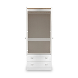Marlowe Double Wardrobe With Drawers White Oak from Roseland Furniture