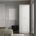 Marlowe Double Wardrobe With Drawers White Oak from Roseland Furniture