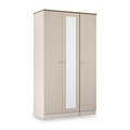 Marlowe Triple Mirrored Wardrobe Cashmere Oak from Roseland Furniture