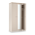 Marlowe Triple Mirrored Wardrobe Cashmere Oak from Roseland Furniture