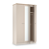 Marlowe Triple Mirrored Wardrobe Cashmere Oak from Roseland Furniture