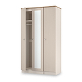 Marlowe Triple Mirrored Wardrobe Cashmere Oak from Roseland Furniture