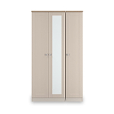 Marlowe Triple Mirrored Wardrobe Cashmere Oak from Roseland Furniture