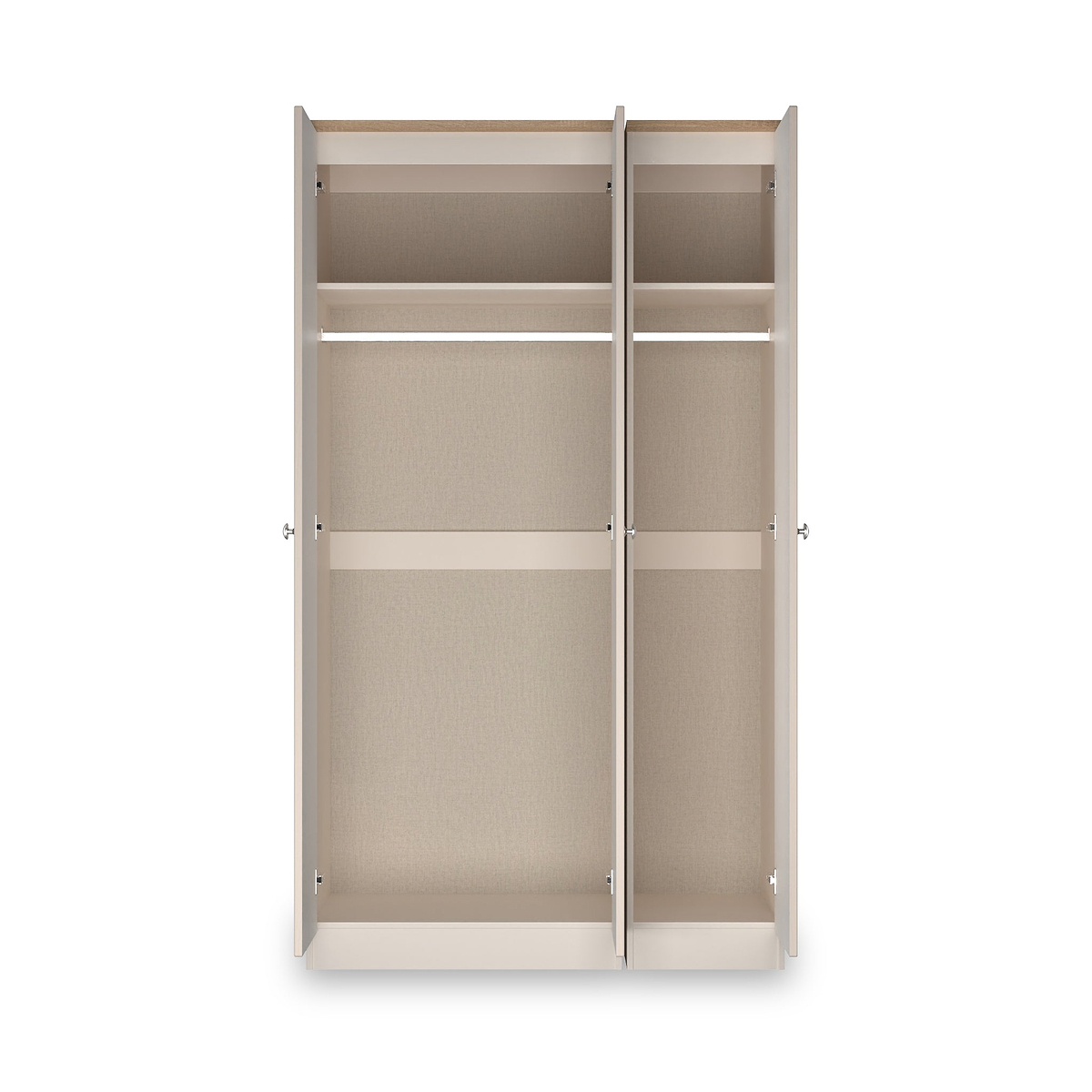 Marlowe Triple Mirrored Wardrobe Cashmere Oak from Roseland Furniture