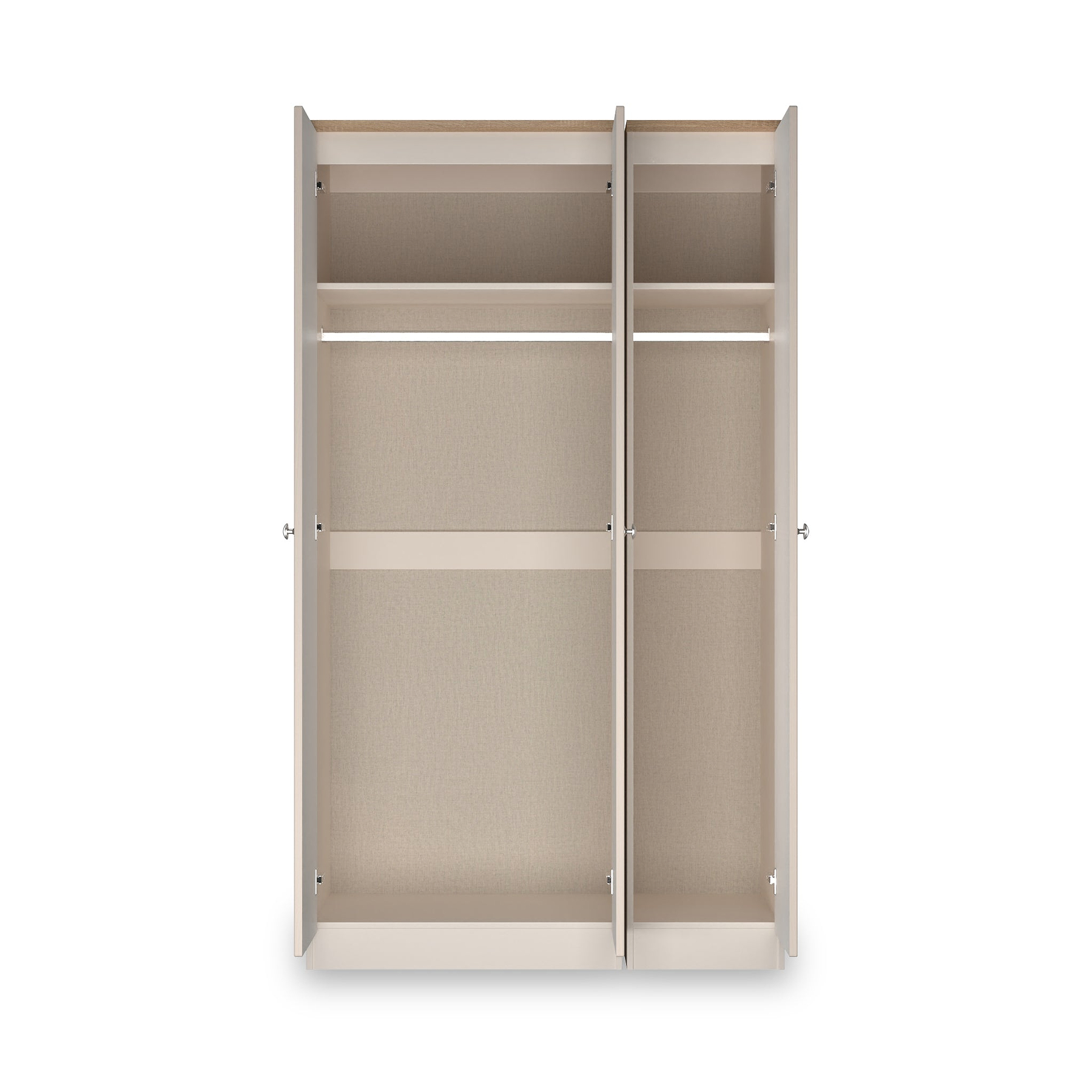 Marlowe Triple Mirrored Wardrobe Cashmere Oak from Roseland Furniture