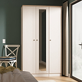Marlowe Triple Mirrored Wardrobe Cashmere Oak from Roseland Furniture
