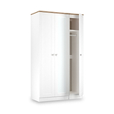 Marlowe Triple Mirrored Wardrobe White Oak from Roseland Furniture
