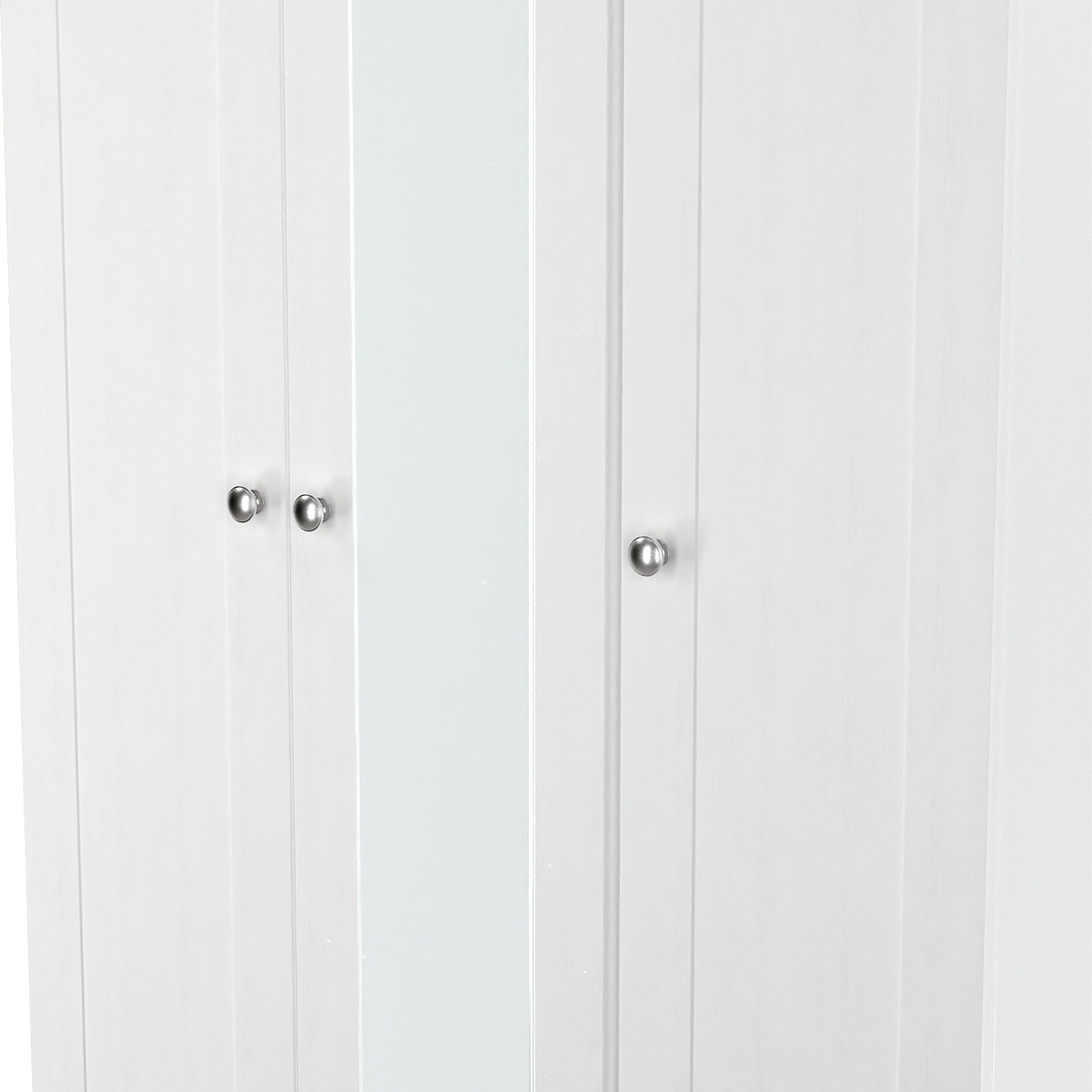 Marlowe Triple Mirrored Wardrobe White Oak from Roseland Furniture