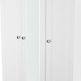 Marlowe Triple Mirrored Wardrobe White Oak from Roseland Furniture