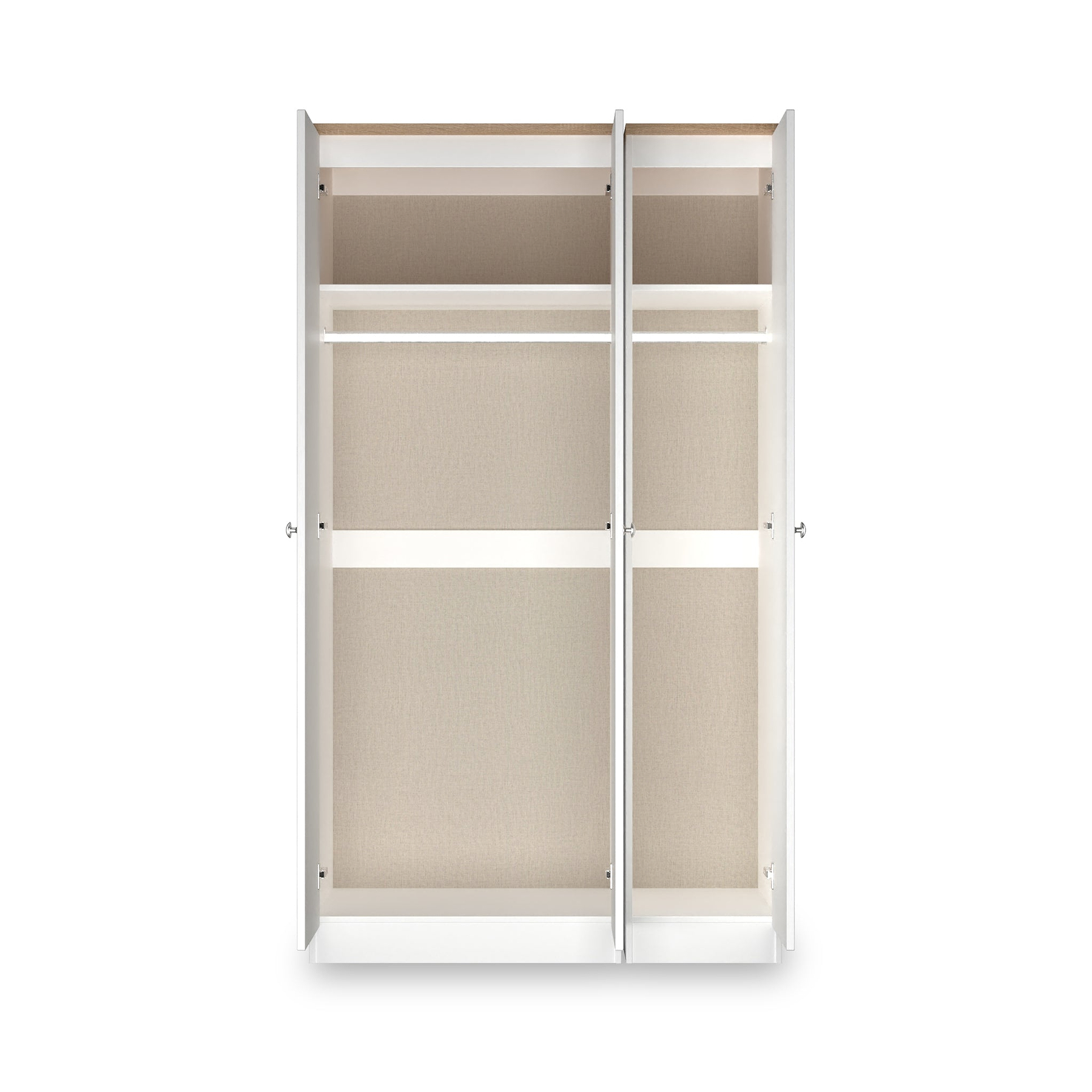 Marlowe Triple Mirrored Wardrobe White Oak from Roseland Furniture