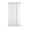 Marlowe Triple Mirrored Wardrobe White Oak from Roseland Furniture