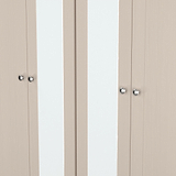 Marlowe 4 Door Mirrored Wardrobe Cashmere Oak from Roseland Furniture