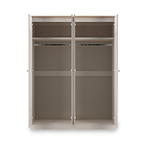 Marlowe 4 Door Mirrored Wardrobe Cashmere Oak from Roseland Furniture