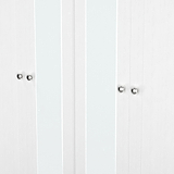 Marlowe 4 Door Mirrored Wardrobe White Oak from Roseland Furniture