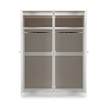 Marlowe 4 Door Mirrored Wardrobe White Oak from Roseland Furniture