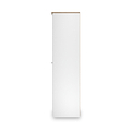 Marlowe 4 Door Mirrored Wardrobe White Oak from Roseland Furniture