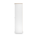 Marlowe 4 Door Mirrored Wardrobe White Oak from Roseland Furniture