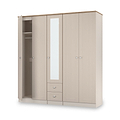 Marlowe 5 Door Wardrobe With Drawers Cashmere Oak from Roseland Furniture