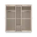 Marlowe 5 Door Wardrobe With Drawers Cashmere Oak from Roseland Furniture