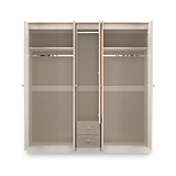 Marlowe 5 Door Wardrobe With Drawers Cashmere Oak from Roseland Furniture