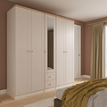 Marlowe 5 Door Wardrobe With Drawers Cashmere Oak from Roseland Furniture