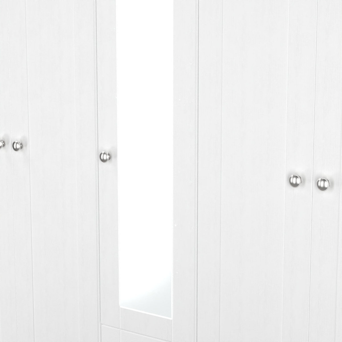 Marlowe 5 Door Wardrobe With Drawers White Oak from Roseland Furniture