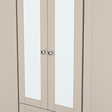 Marlowe 6 Door Wardrobe With Drawers Cashmere Oak from Roseland Furniture