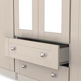 Marlowe 6 Door Wardrobe With Drawers Cashmere Oak from Roseland Furniture