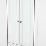 Marlowe 6 Door Mirrored Wardrobe With Drawers White Oak from Roseland Furniture