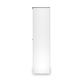 Marlowe 6 Door Mirrored Wardrobe With Drawers White Oak from Roseland Furniture