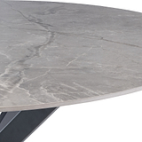 Perry Grey 120cm Sintered Stone Round Dining Table