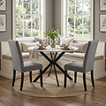 White-Sintered-Stone-Round-Dining-Table from Roseland Furniture