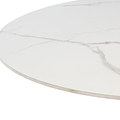 White-Sintered-Stone-Round-Dining-Table from Roseland Furniture
