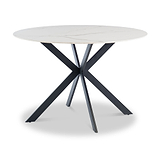 White-Sintered-Stone-Round-Dining-Table from Roseland Furniture