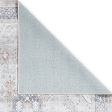 Lincoln Beige Distressed Medallion Rug 