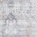 Lincoln Beige Distressed Medallion Rug 