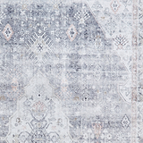 Lincoln Grey Distressed Medallion Rug