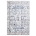Lincoln Grey Distressed Medallion Rug from Roseland Furniture