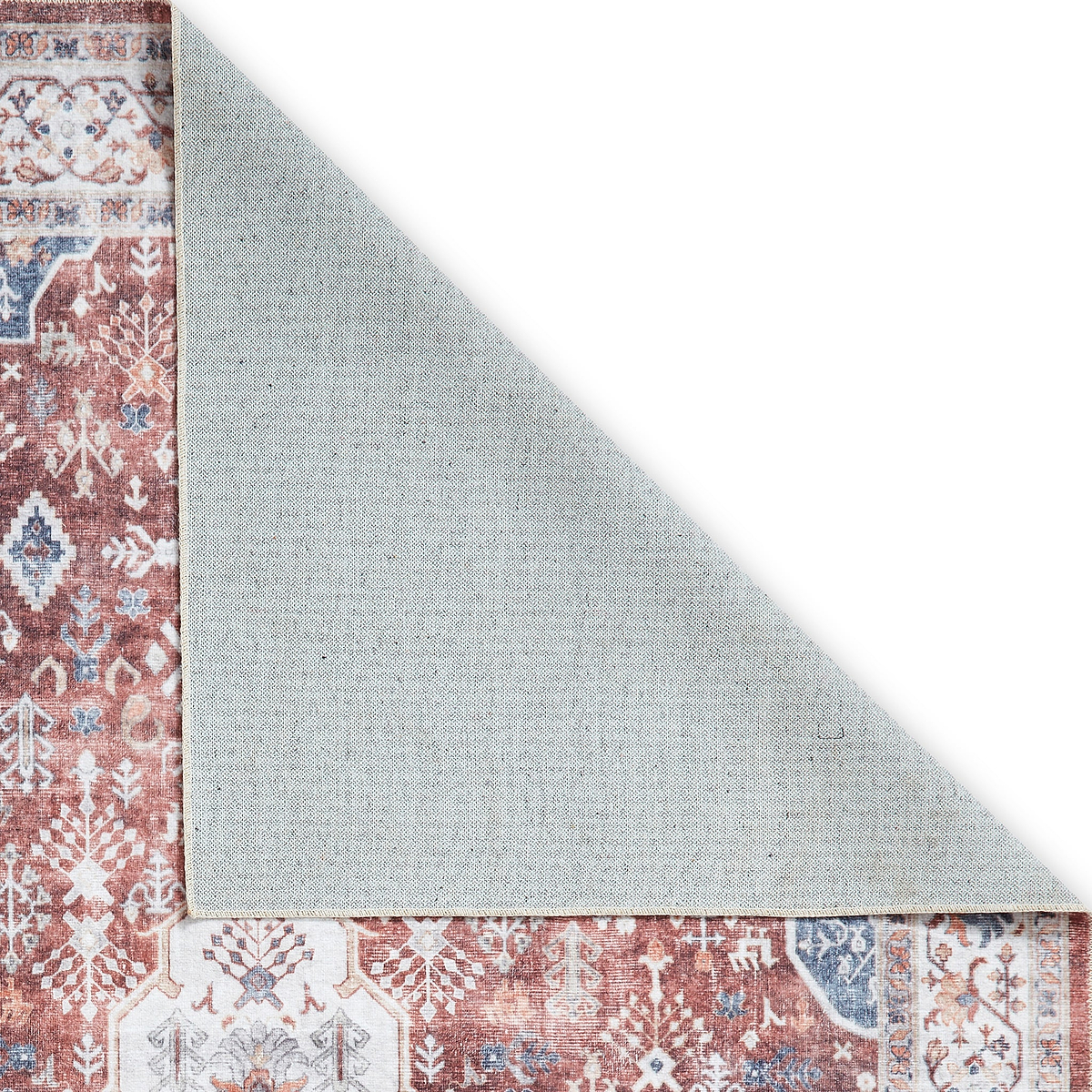 Lincoln Red Distressed Medallion Rug